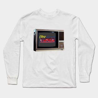 TV SET / STAY TUNED #4 (GLITCHED) Long Sleeve T-Shirt